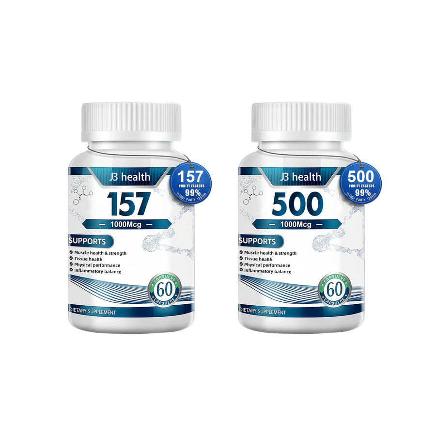 Advanced Peptide Stack: BPC-157 & TB-500 | A 2-Bottle System for Intense Training Recovery & Joint Support | 1000mcg + 1500mcg
