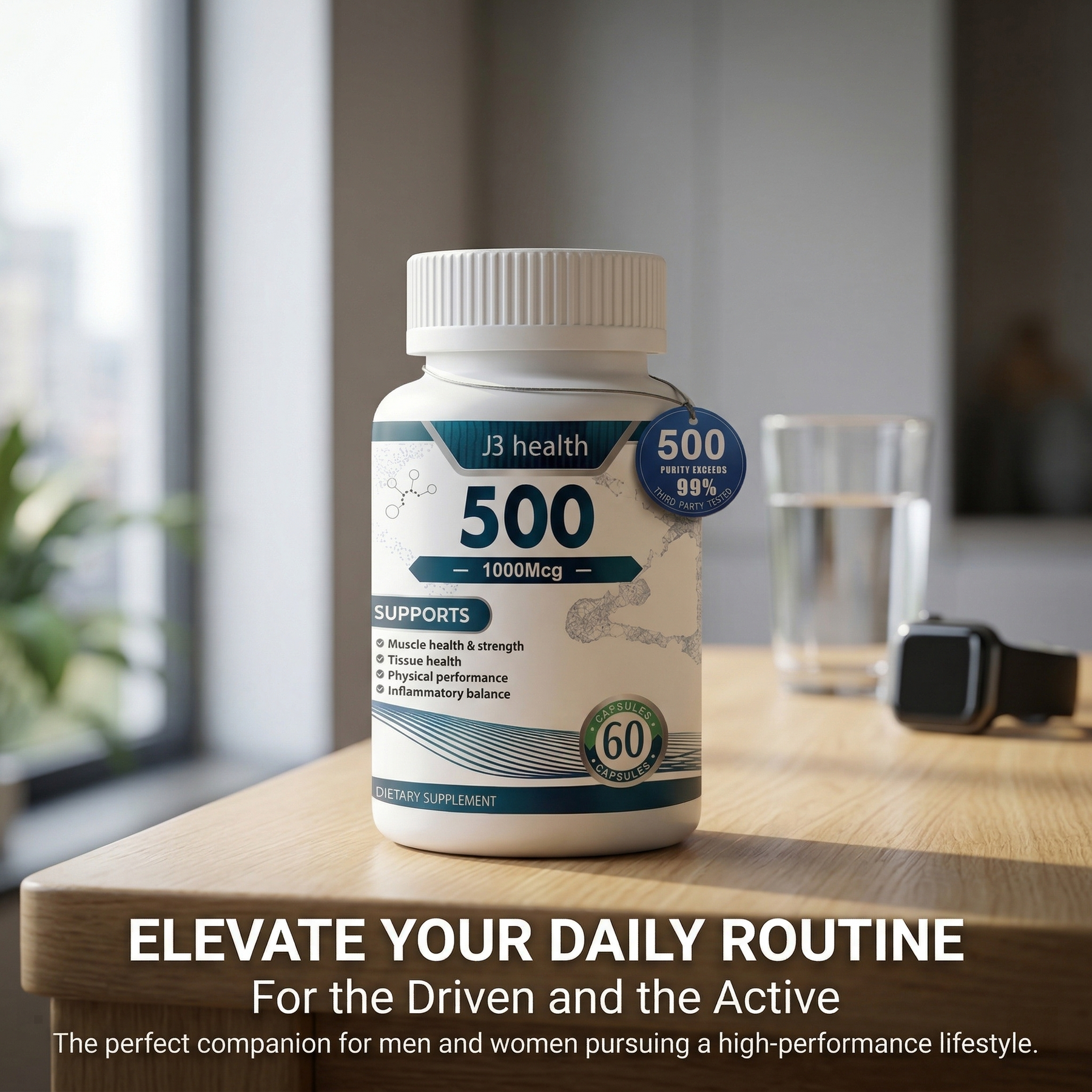 Advanced Peptide Stack: BPC-157 & TB-500 | A 2-Bottle System for Intense Training Recovery & Joint Support | 1000mcg + 1500mcg